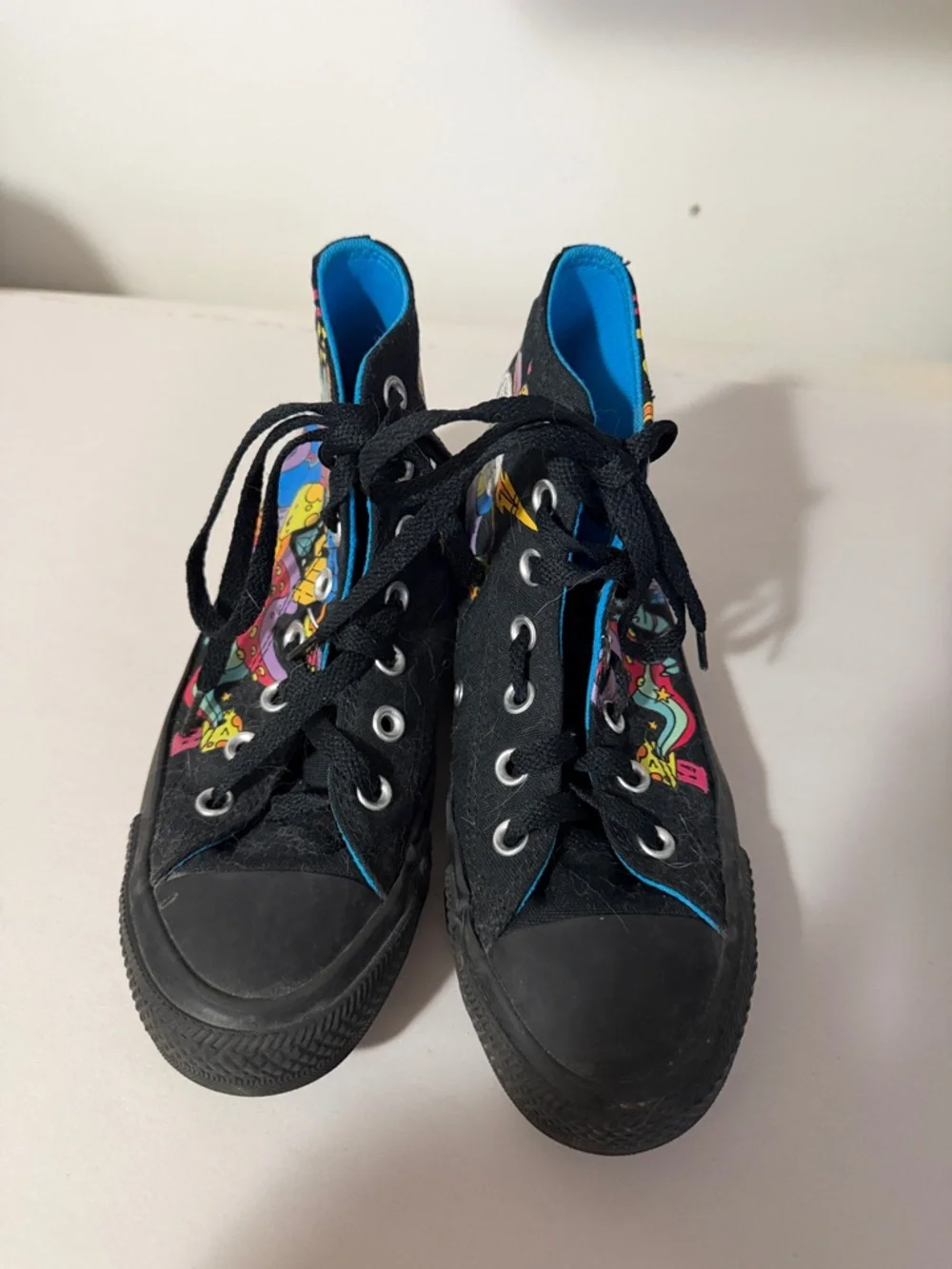 Converse Kids Black Multicolor High-Top Sneakers - Picture 2 of 6